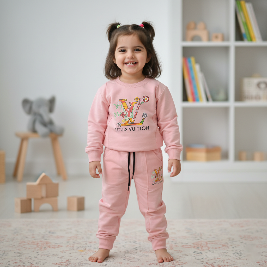 Kids Louis Vuitton Pink Tracksuit