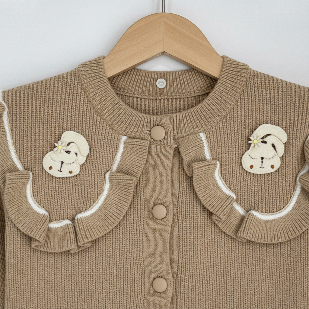 Girls Knit Sweater Set 2-Piece Outfit Winter Warm Top & Skirt Round Neck Long Sleeve