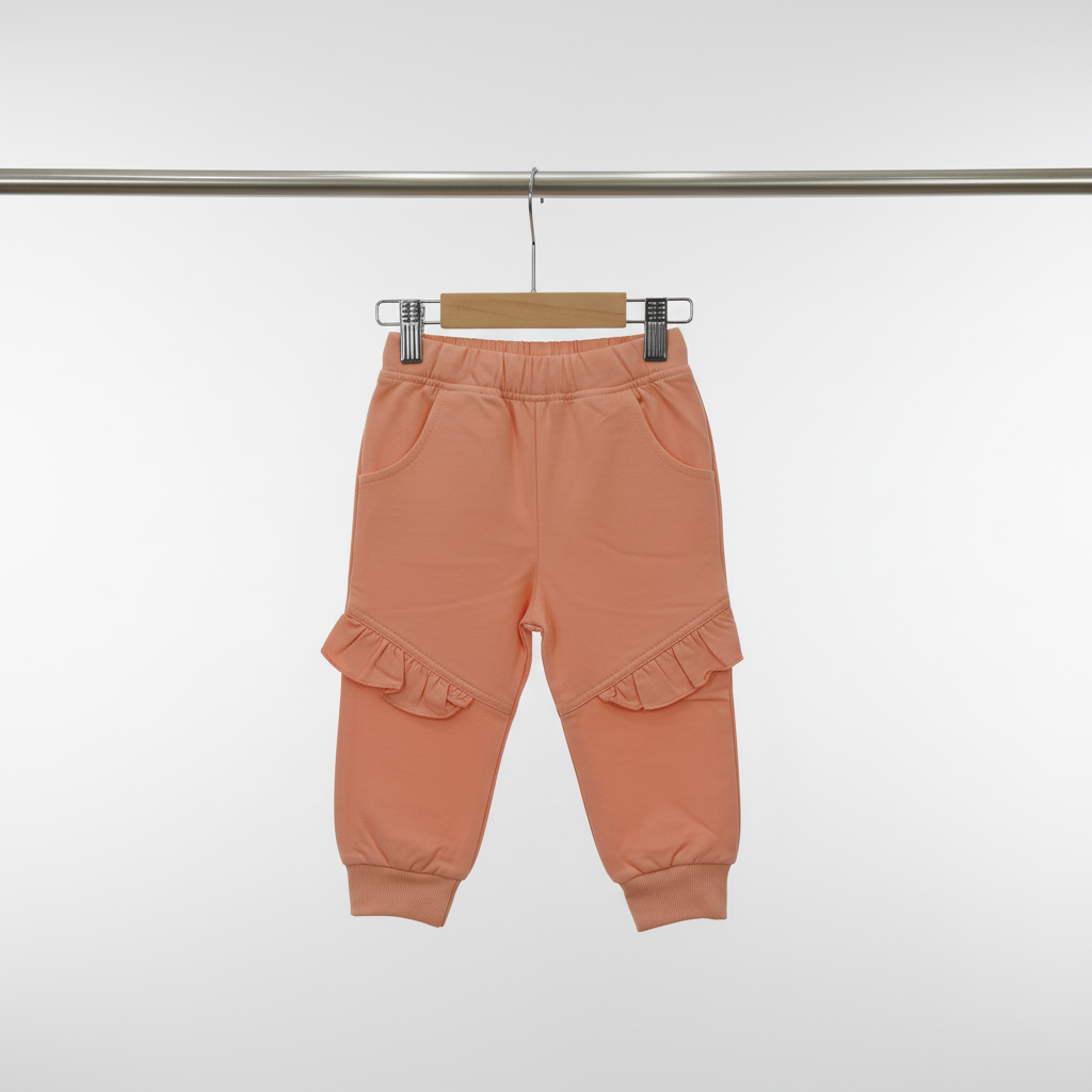 Baby Girls Peach Bow Tracksuit Set