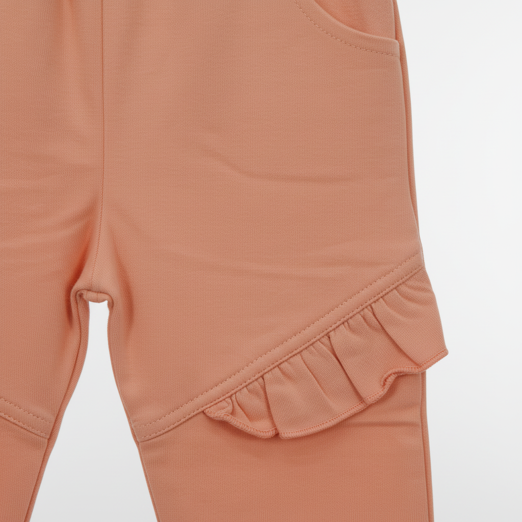 Baby Girls Peach Bow Tracksuit Set