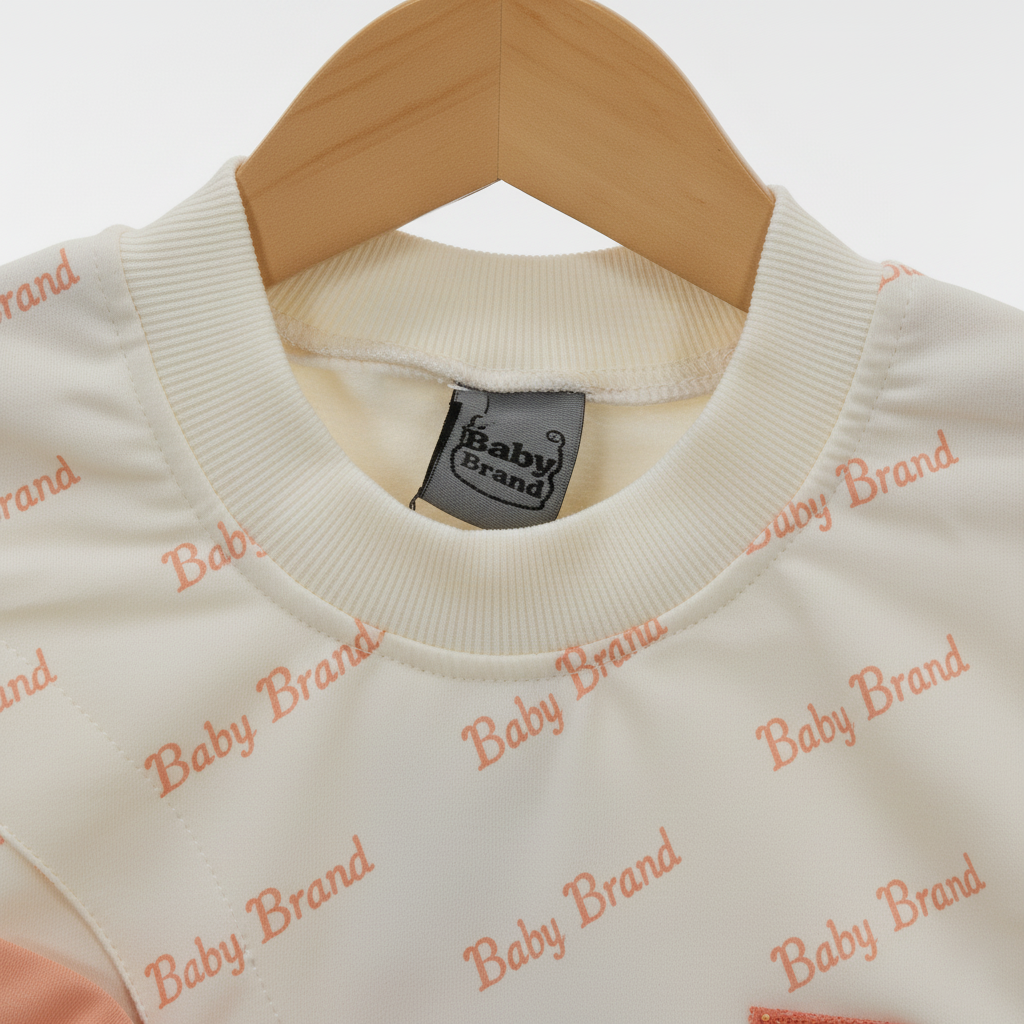 Baby Girls Peach Bow Tracksuit Set