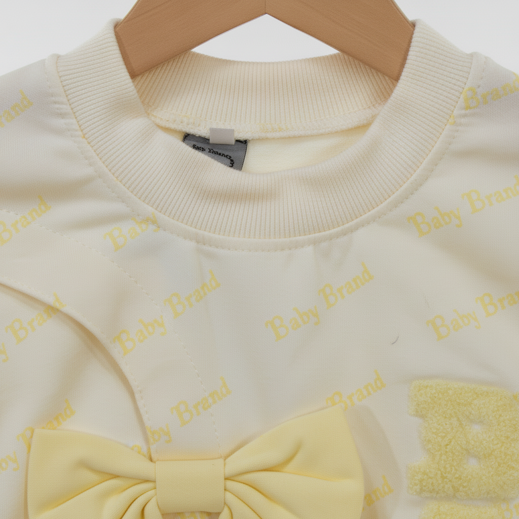 Baby Girls Yellow Bow Tracksuit Set