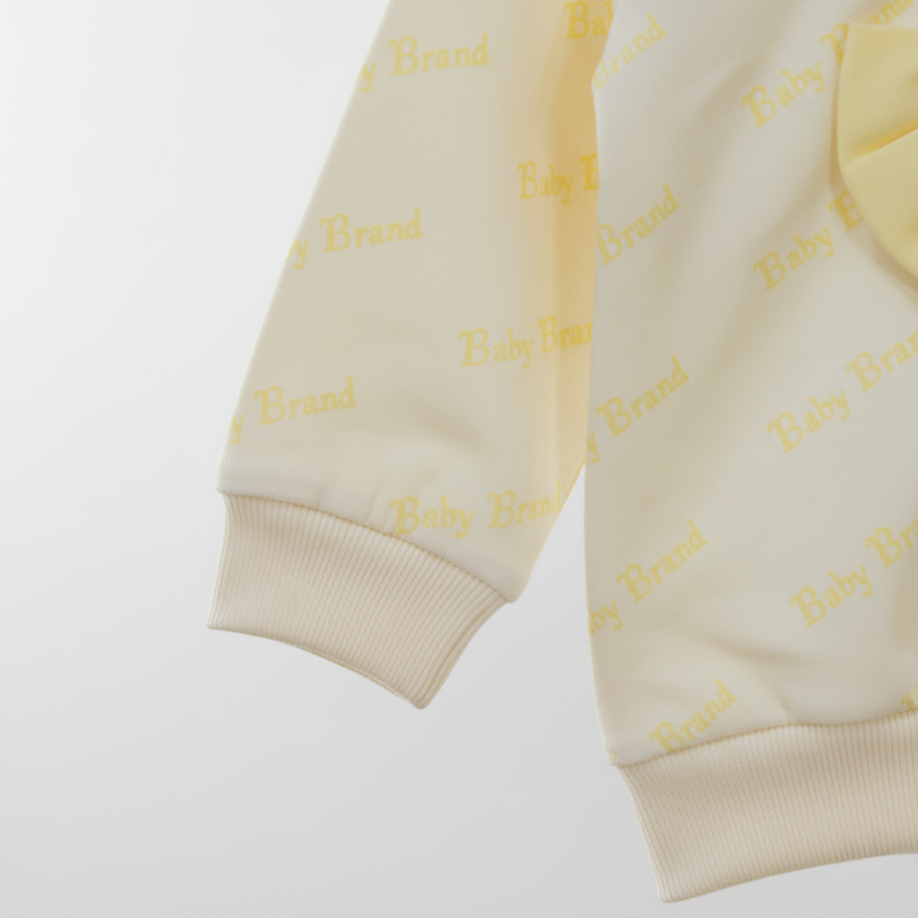 Baby Girls Yellow Bow Tracksuit Set