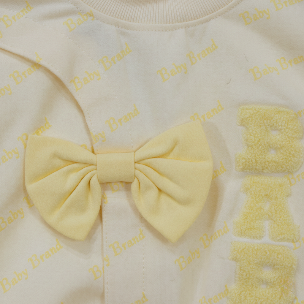 Baby Girls Yellow Bow Tracksuit Set