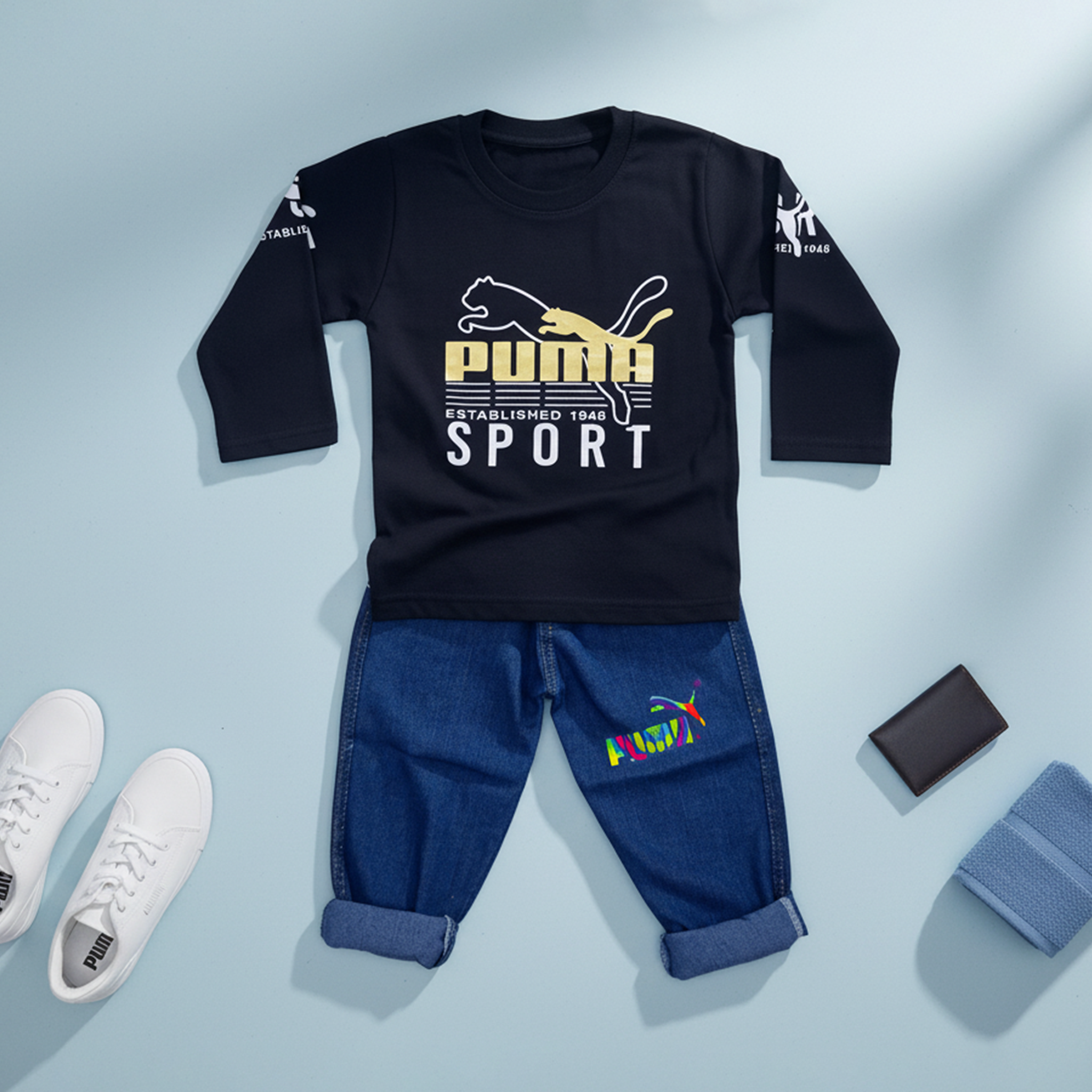 PUMA Kids Sport Outfit Set - Navy