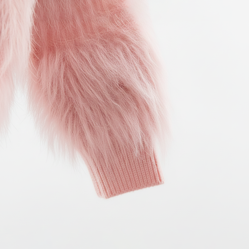 Kids Fuzzy Pink Bow Sweater – Soft Knit