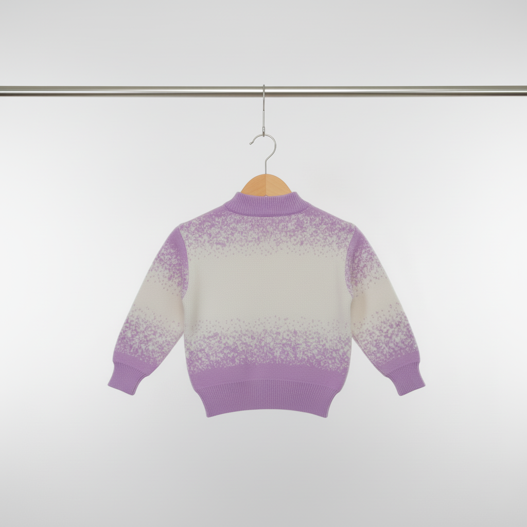 Kids Lavender Ombre “I Love U” Sweater