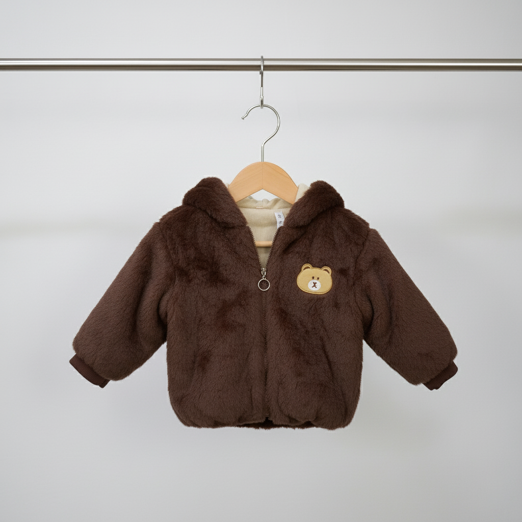 Kids Teddy Fleece Bear Hoodie