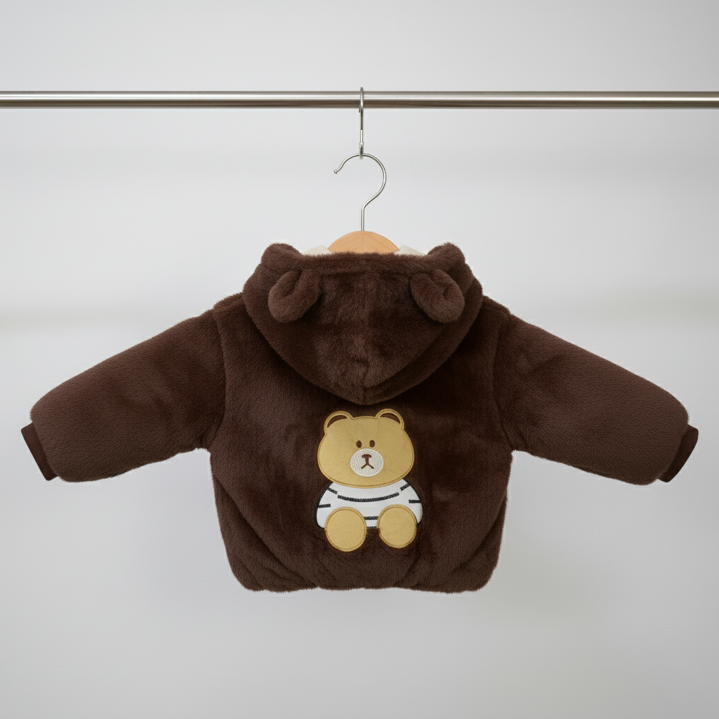 Kids Teddy Fleece Bear Hoodie