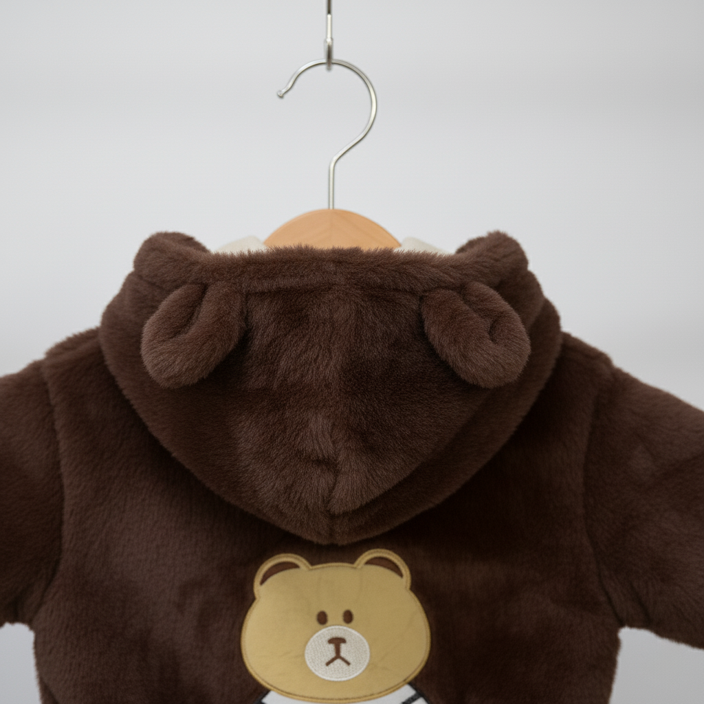 Kids Teddy Fleece Bear Hoodie