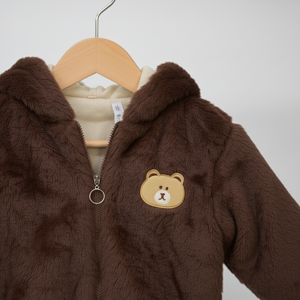 Kids Teddy Fleece Bear Hoodie