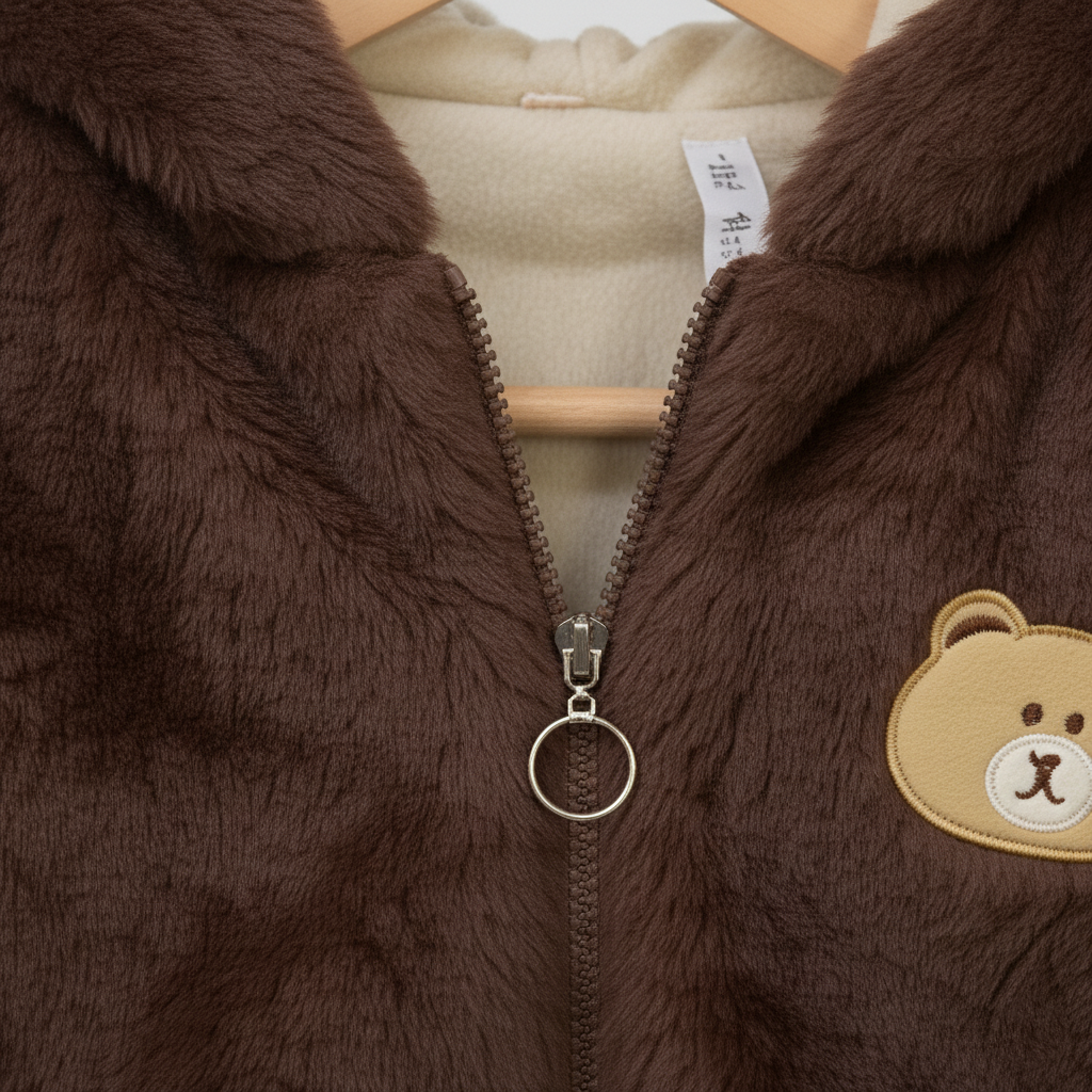 Kids Teddy Fleece Bear Hoodie