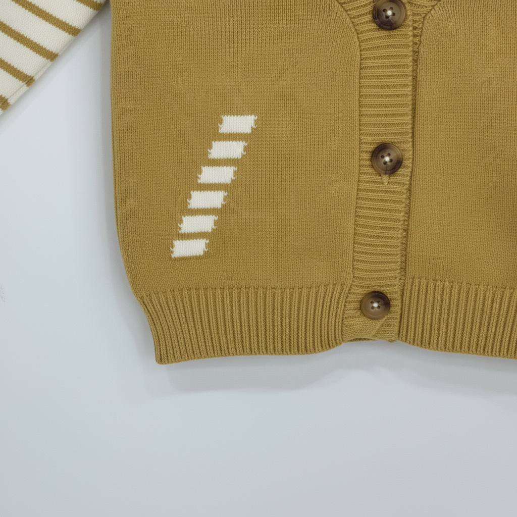 Kids Imported Collared Knit Cardigan — Layered Vest