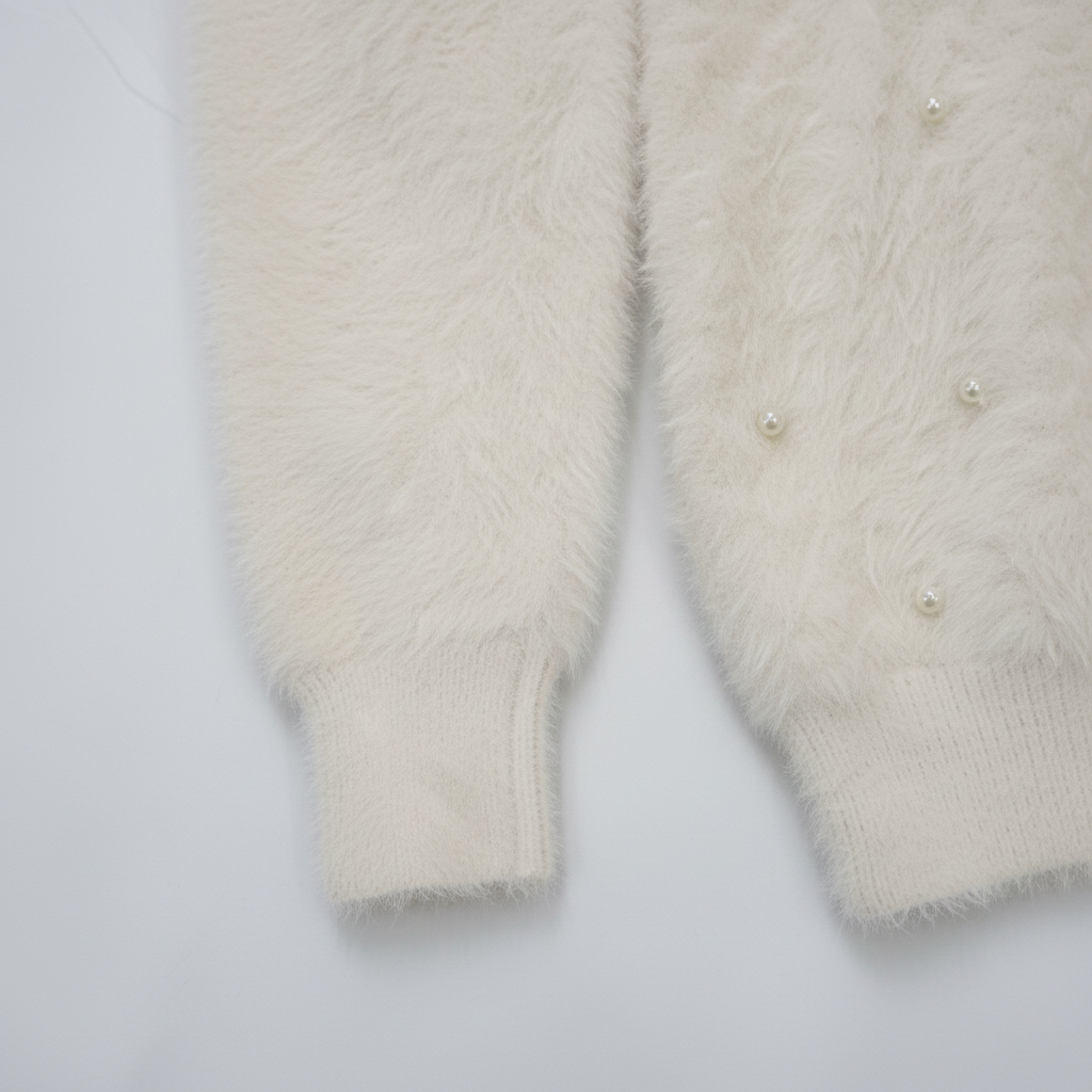 Girls Pearl Bow Sweater & Flare Pants 2‑Piece Set