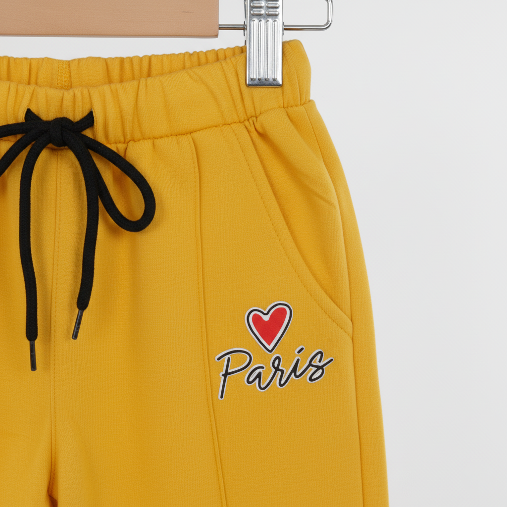 Kids Paris Graphic Yellow Tracksuit
