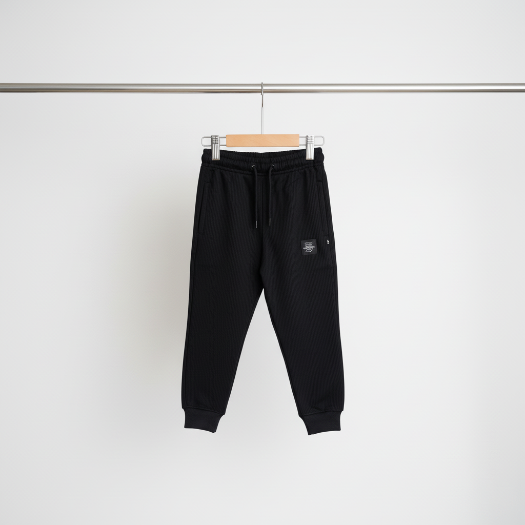 Unisex Kids Black Hoodie & Joggers Tracksuit