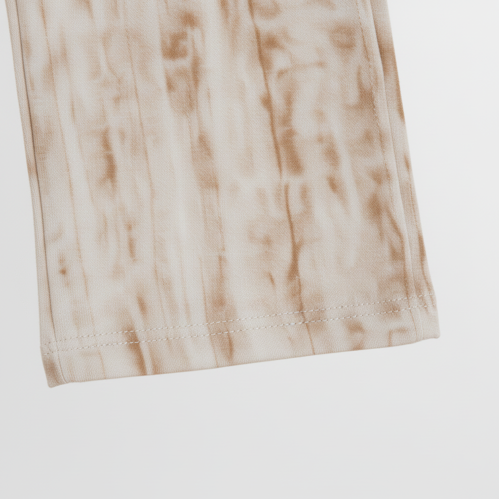 Girls Beige 3‑Piece Floral Set – Cropped Top