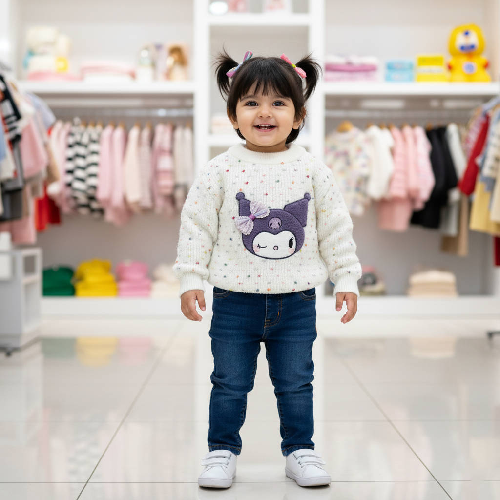 Kids Confetti Knit Character Sweater