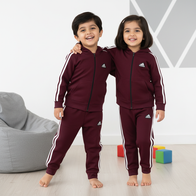 Kids Burgundy 2‑Piece Track Suit